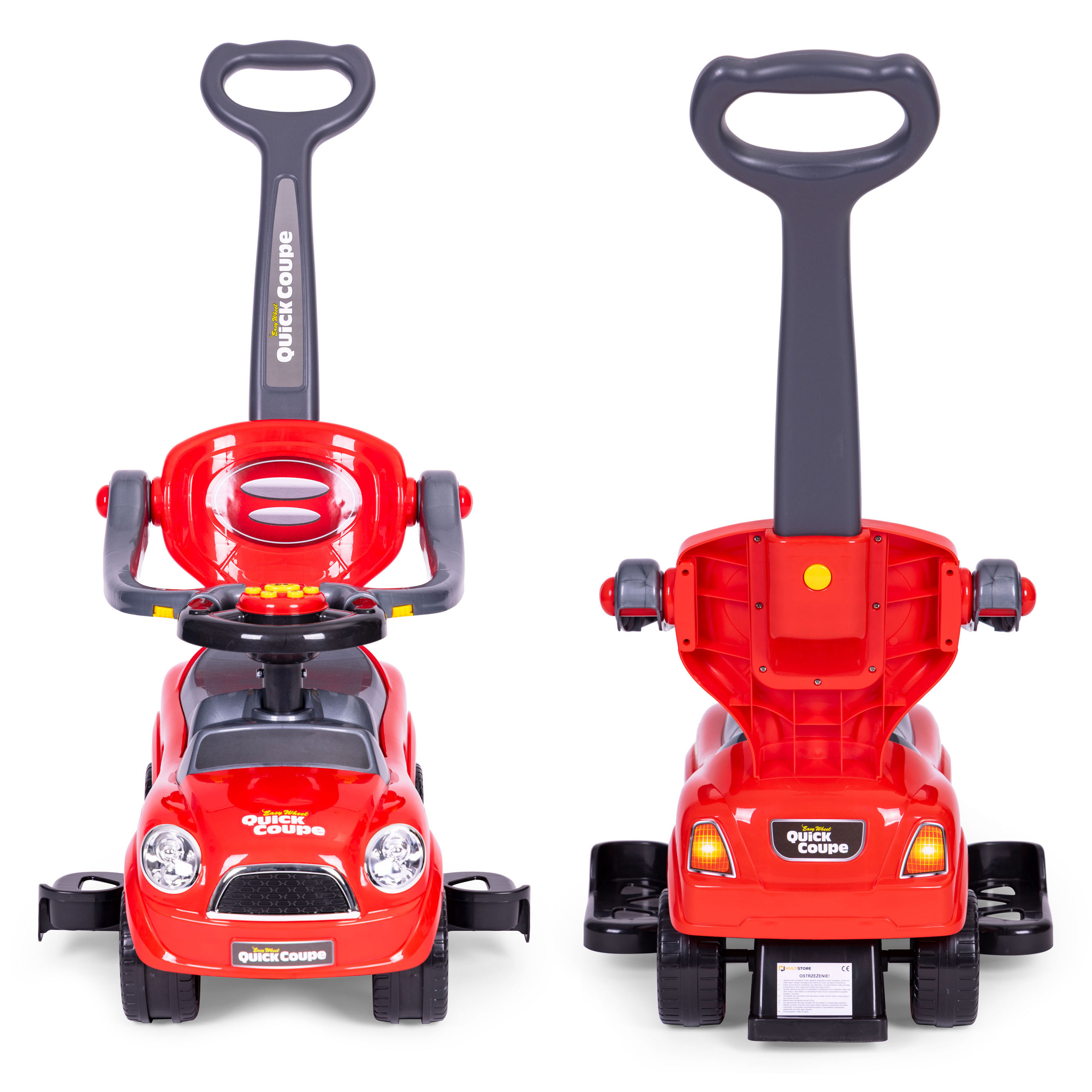 Paspiriama mašinėlė EcoToys 3in1, raudona