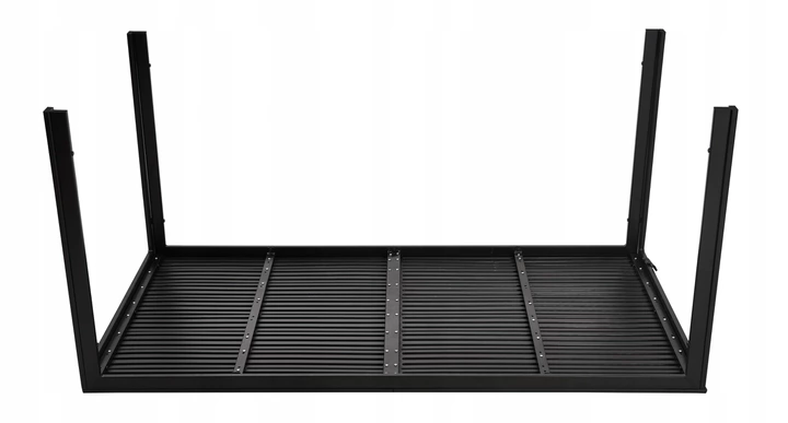 6 vietų sodo stalas 156x78 cm polywood juodas