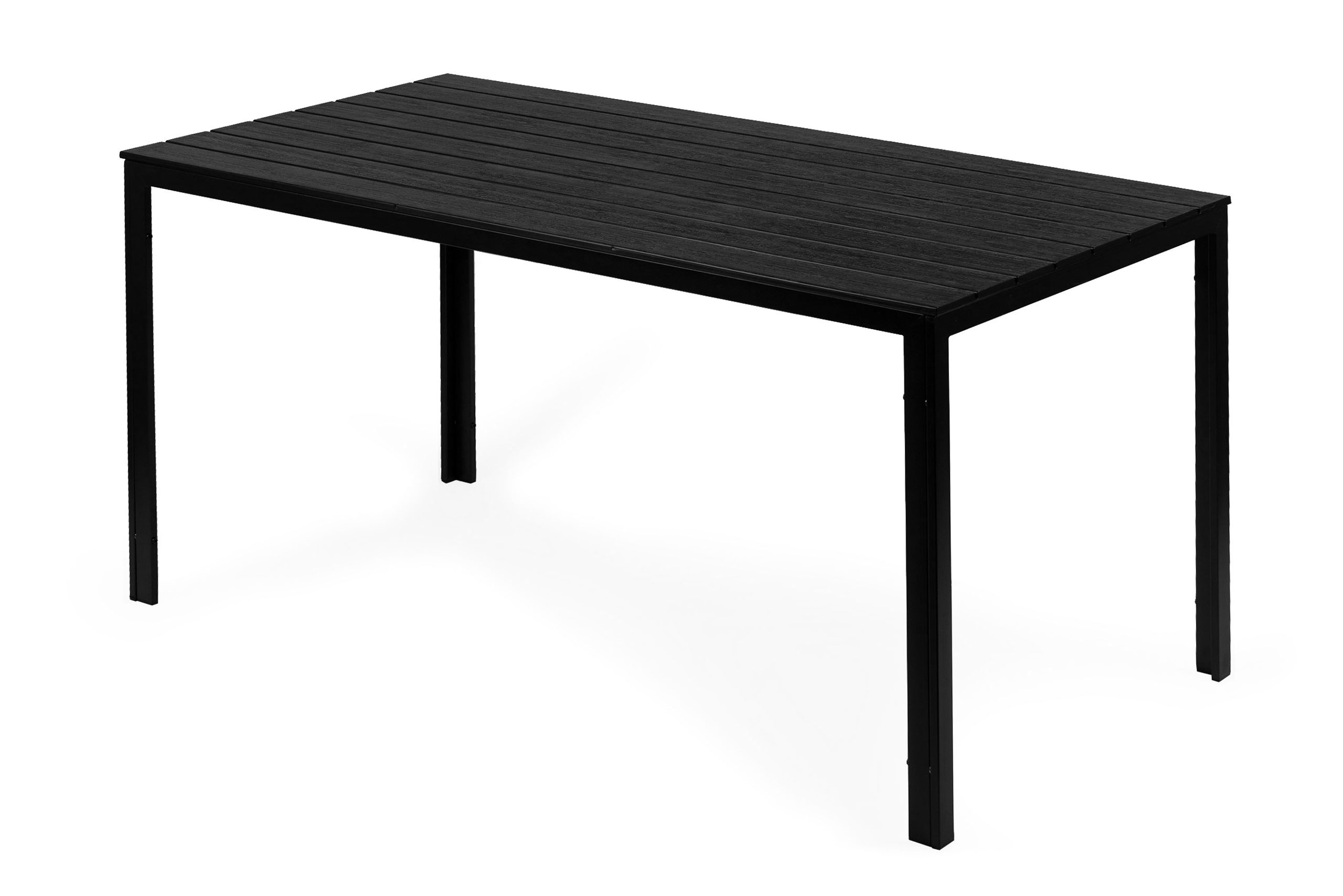 6 vietų sodo stalas 156x78 cm polywood juodas