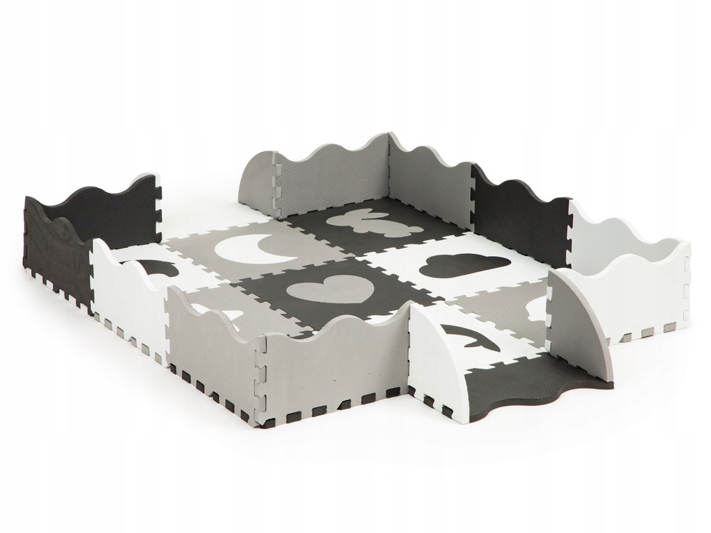 Kilimėlis-dėlionė su sienelėmis Ecotoys 122 x 122 cm, 25 d.