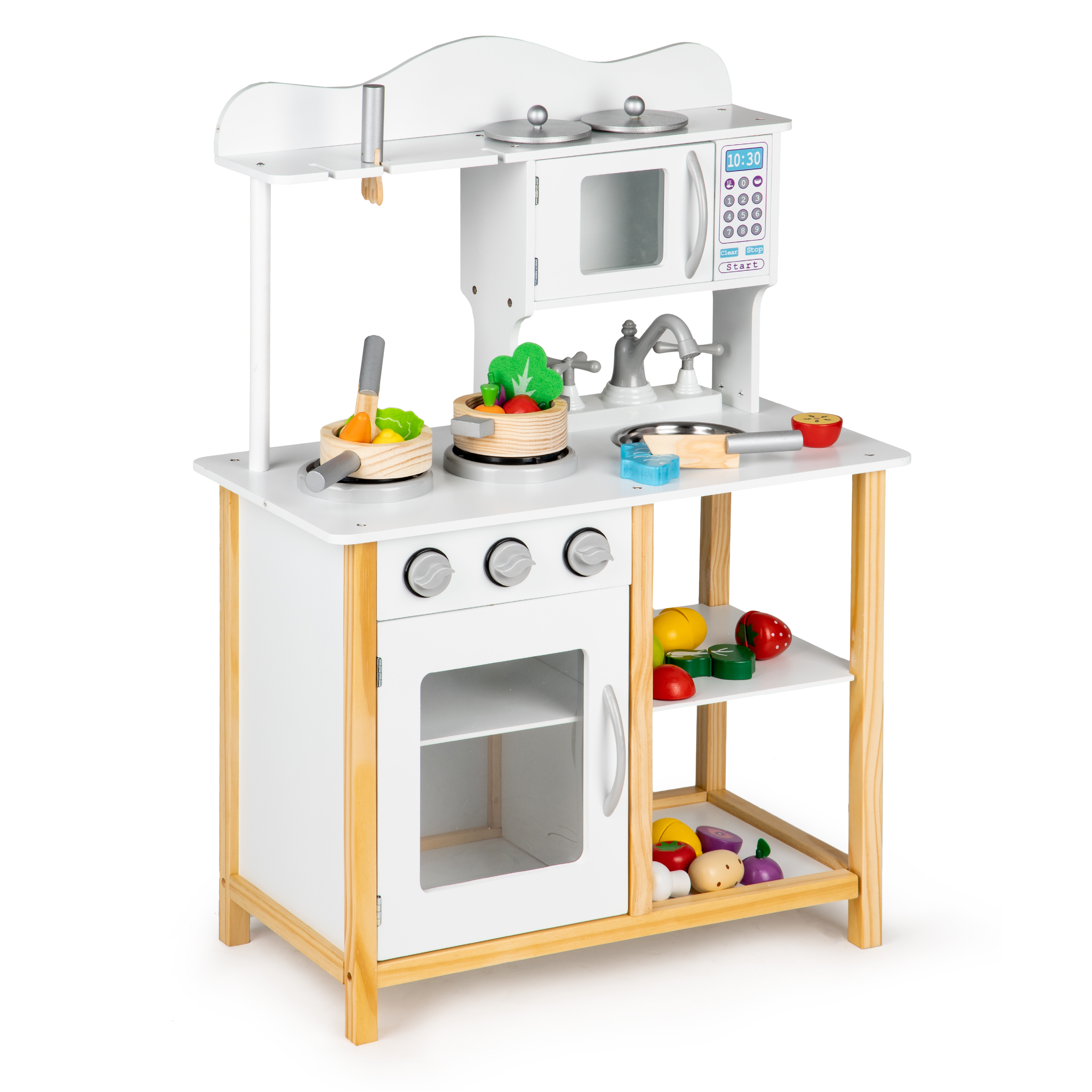 Vaikiška medinė virtuvėlė + aksesuarai Ecotoys