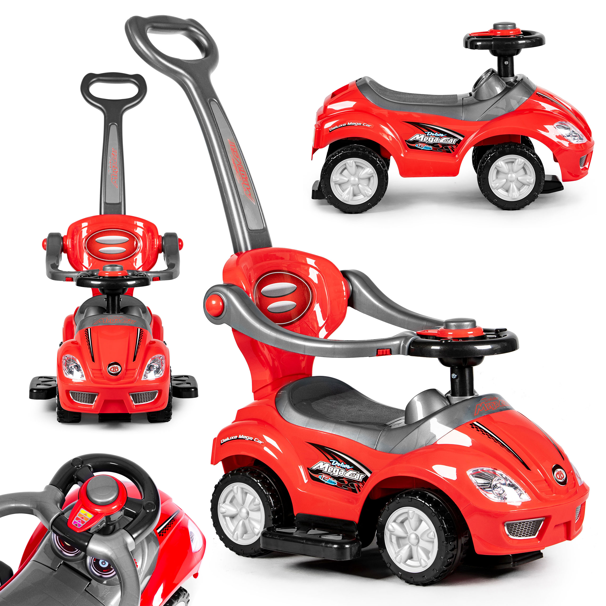 Paspiriama mašinėlė Multistore Deluxe 3in1, raudona