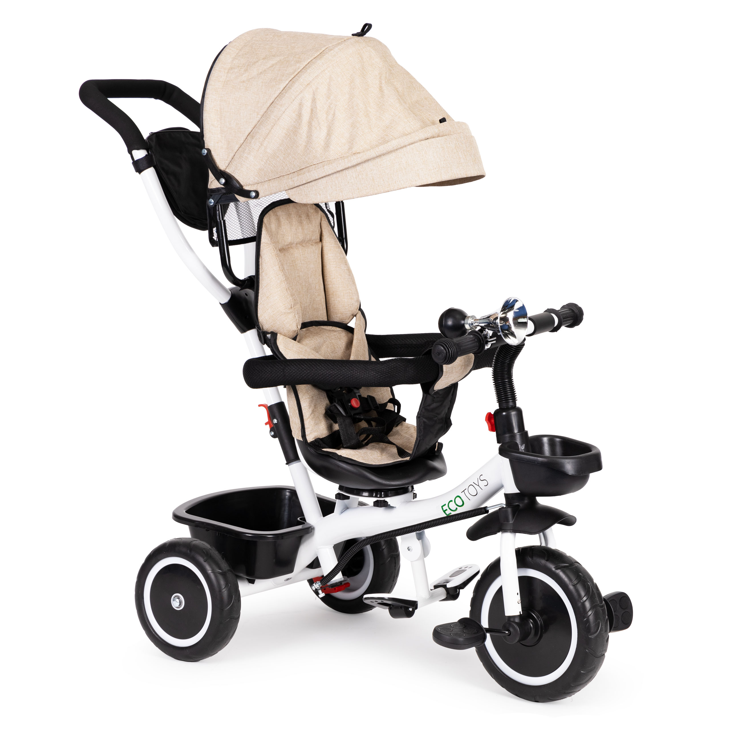 Triratukas ecotoys, smėlio spalvos
