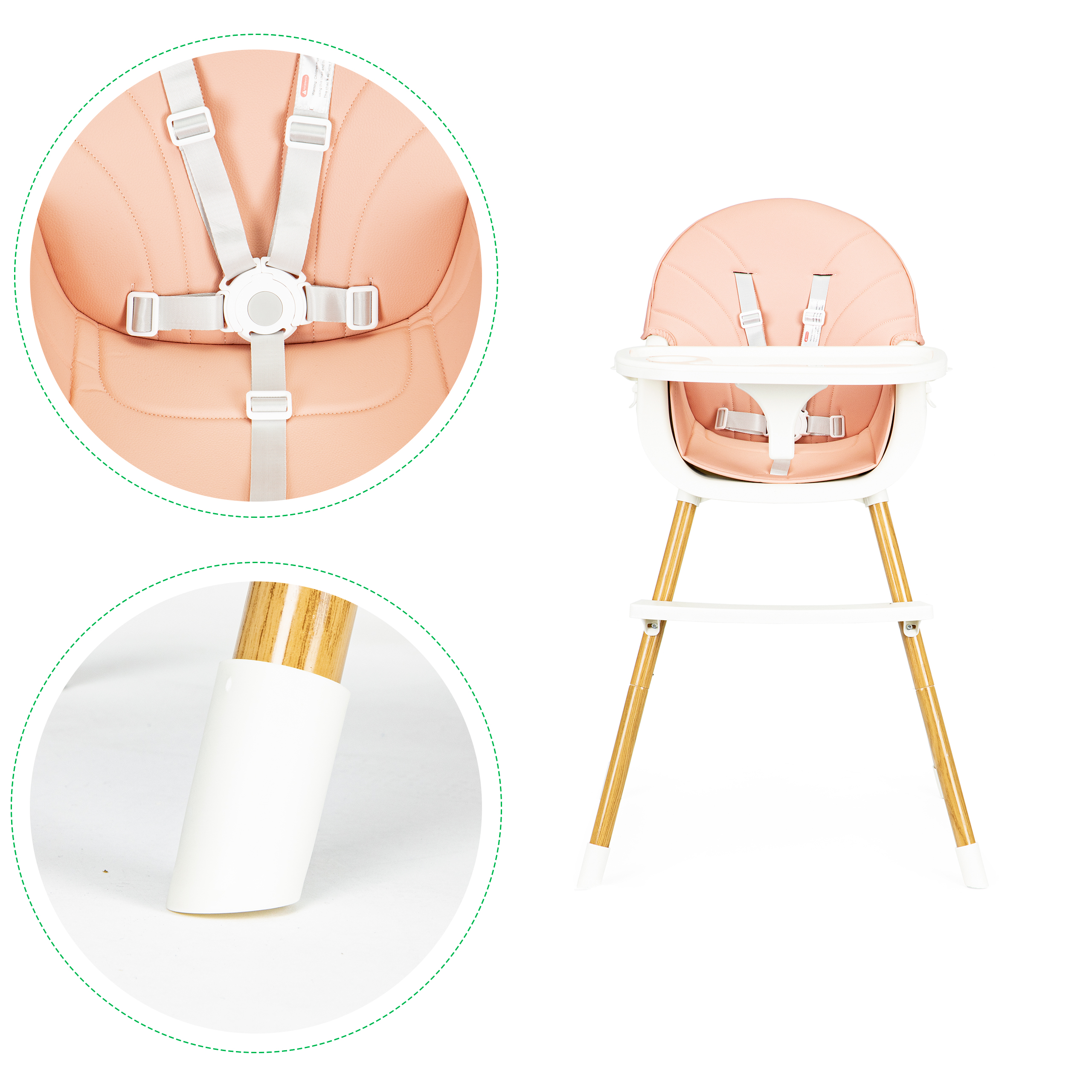 Ecotoys maitinimo kėdutė, pink