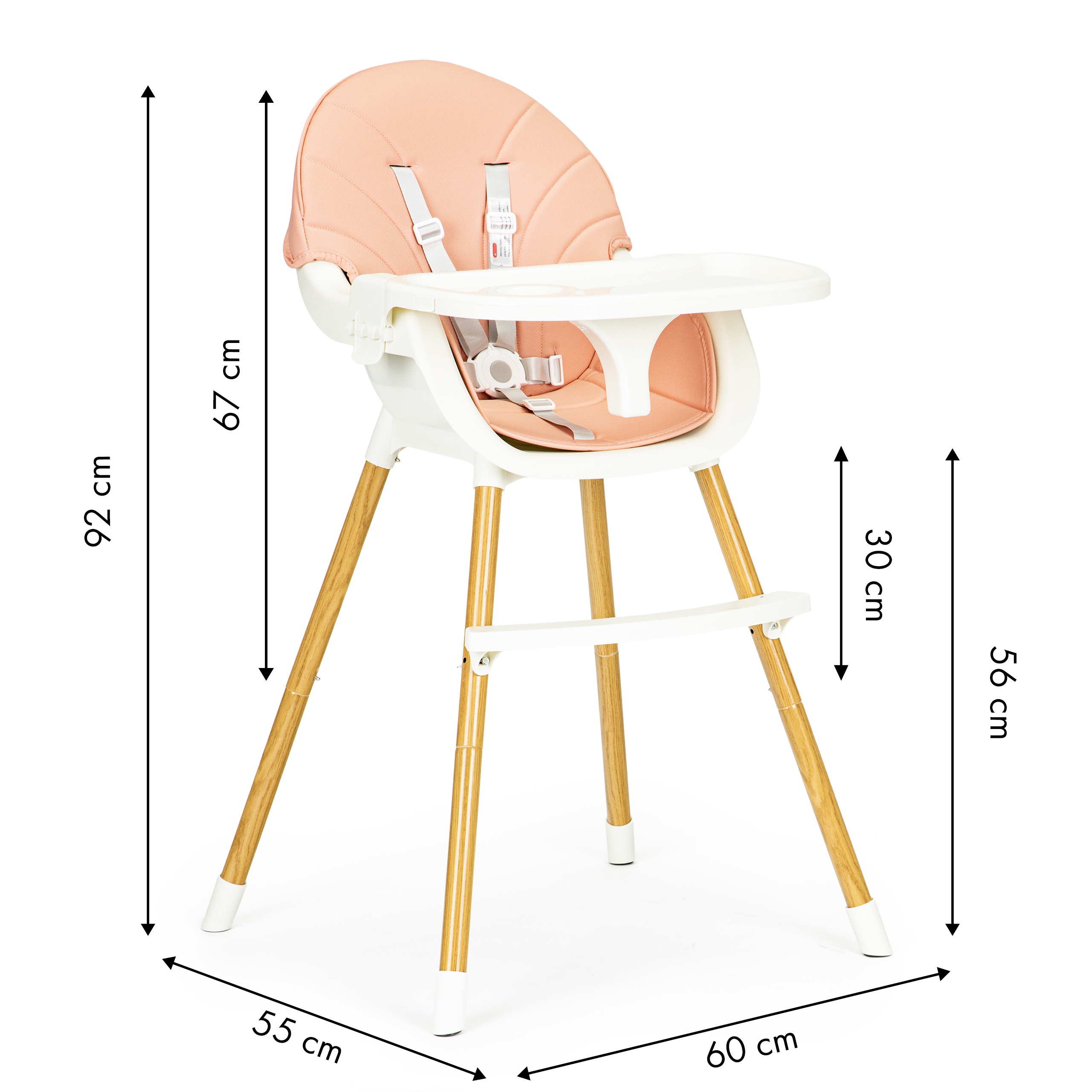 Ecotoys maitinimo kėdutė, pink