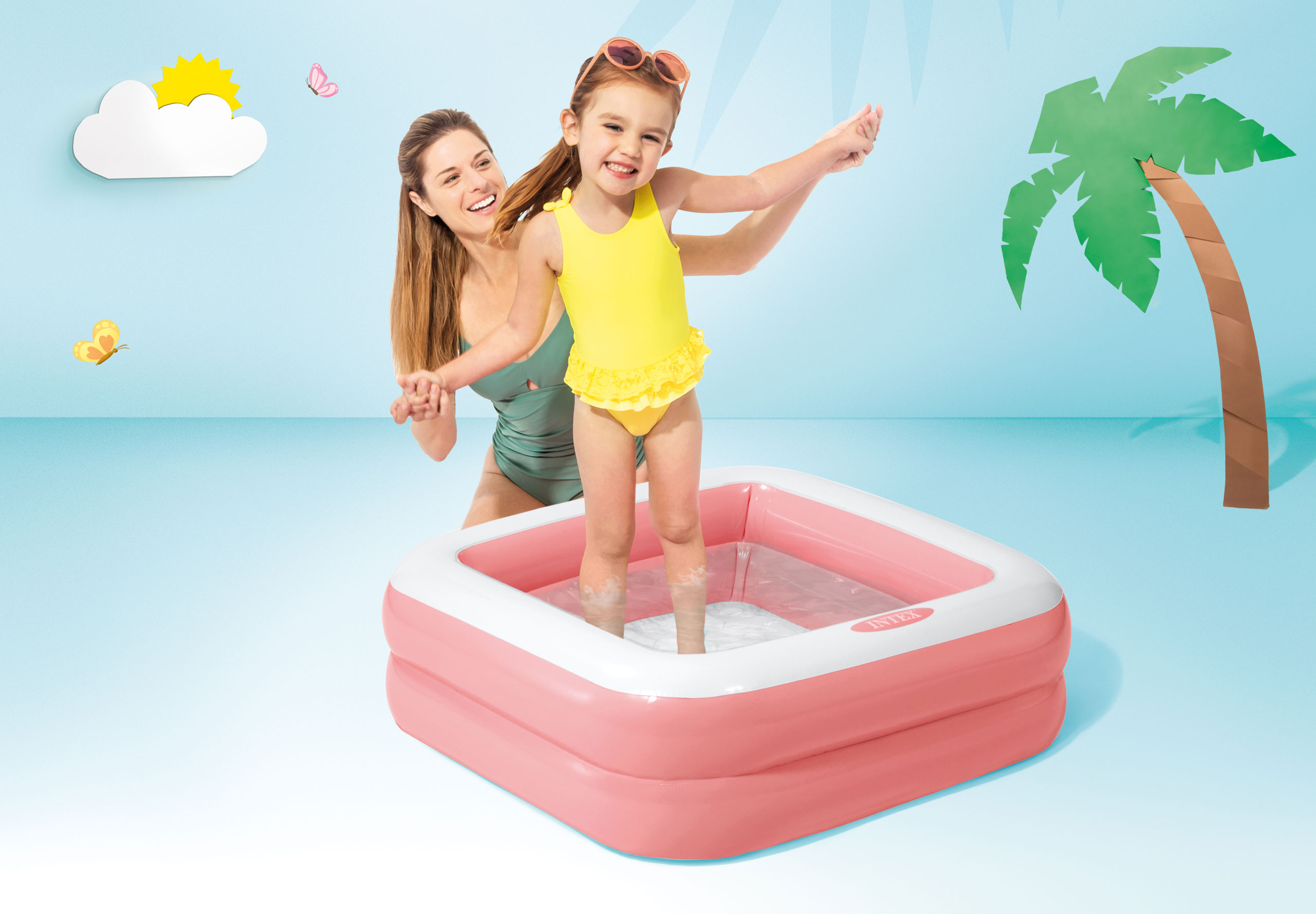 Pripučiamas baseinas vaikams 57100 light pink - intex