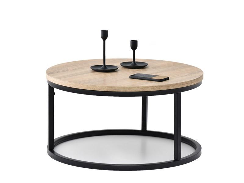 Kavos staliukas modern home, 60 cm, juodas/rudas