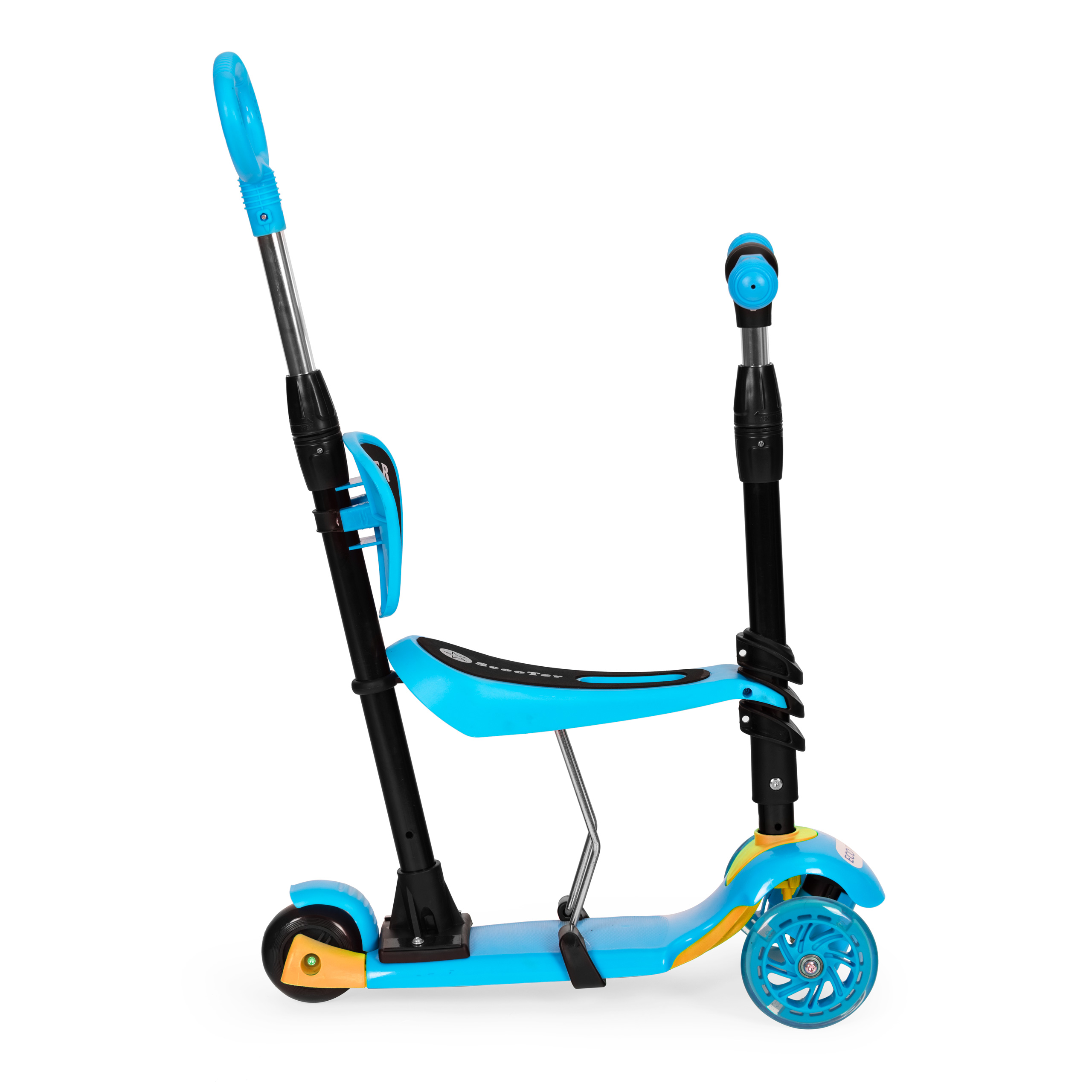 Triratis paspirtukas ecotoys 5in1, mėlynas