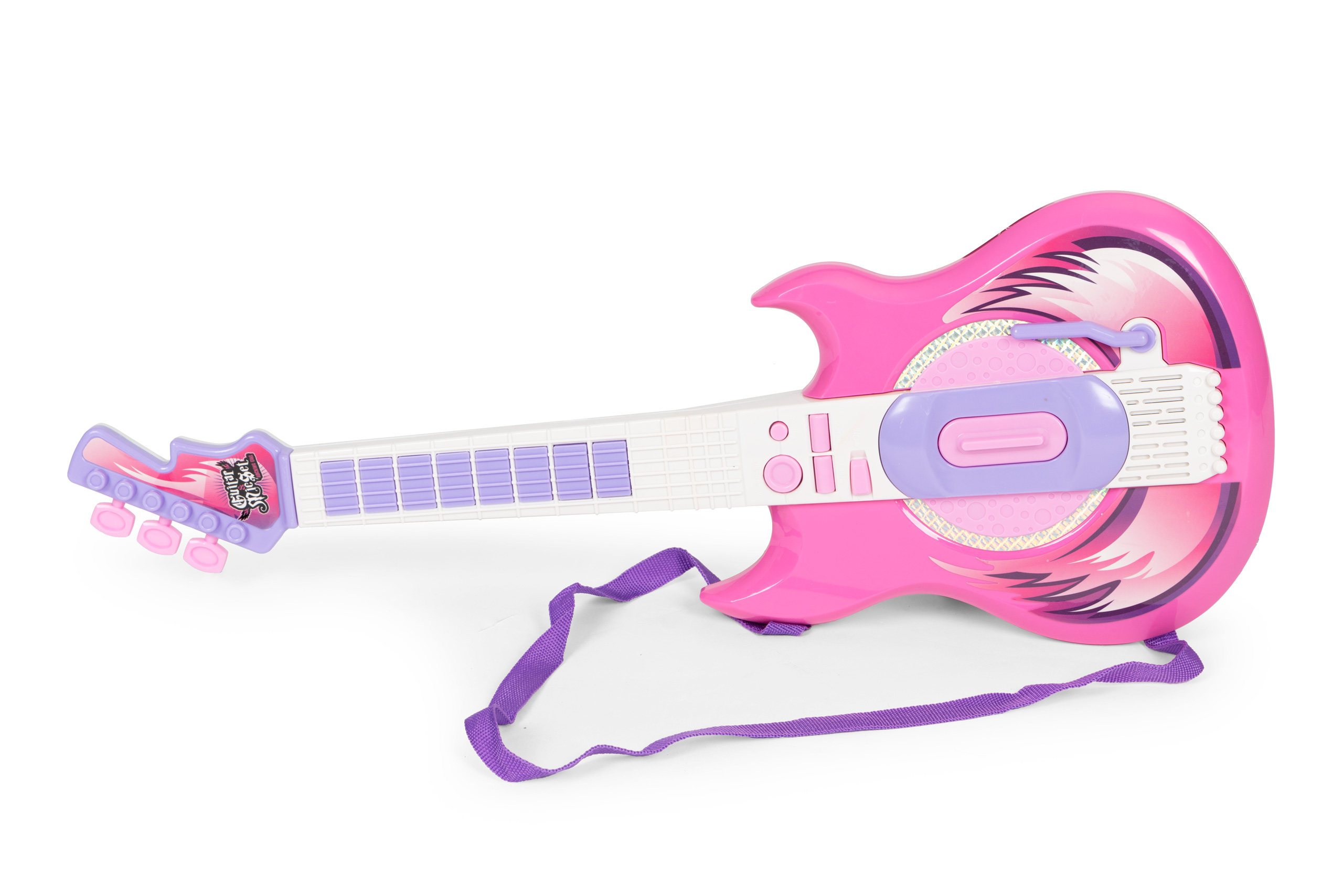 Elektrinė gitara su mikrofonu ir stovu vaikams