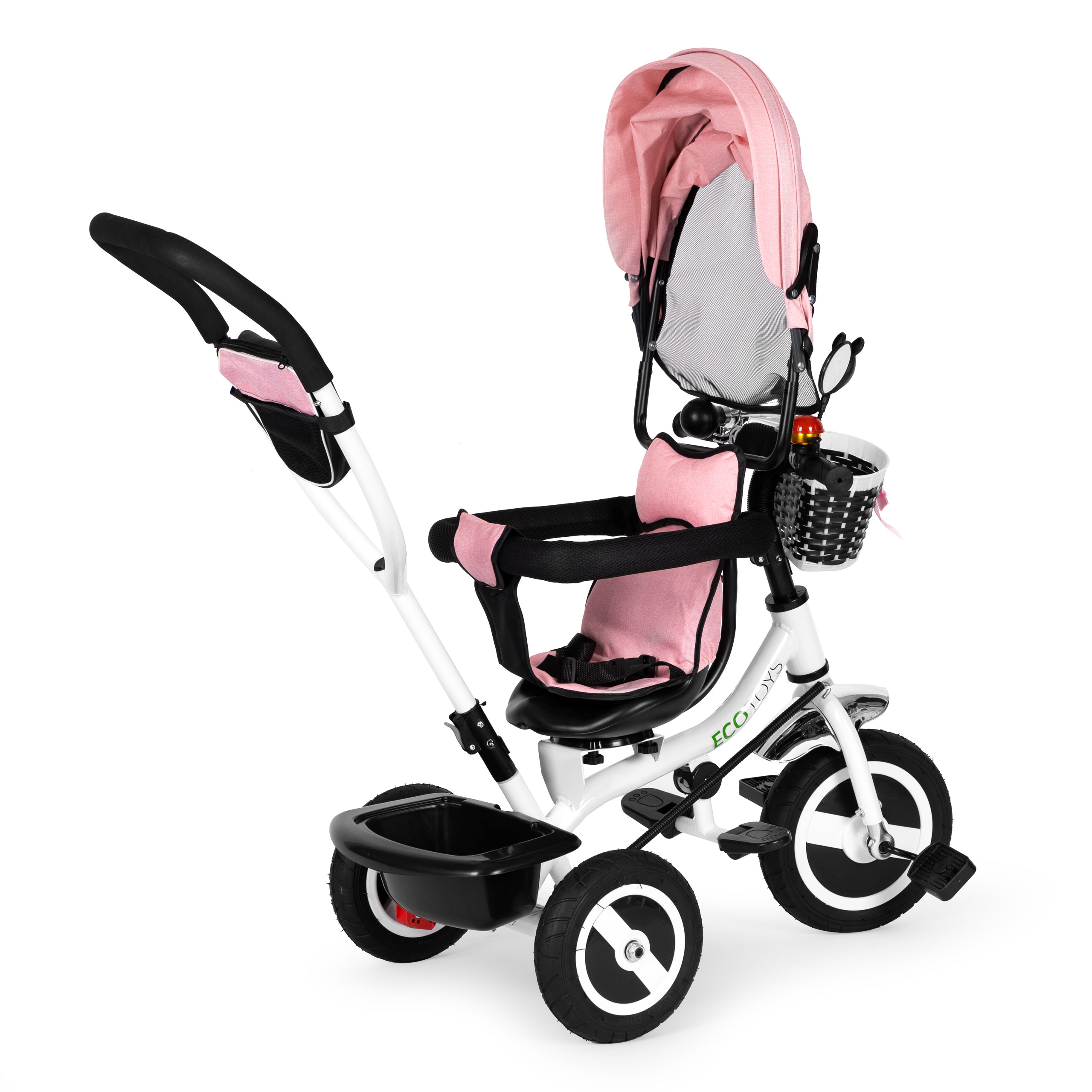 Rotacinis triratukas ecotoys, rožinis