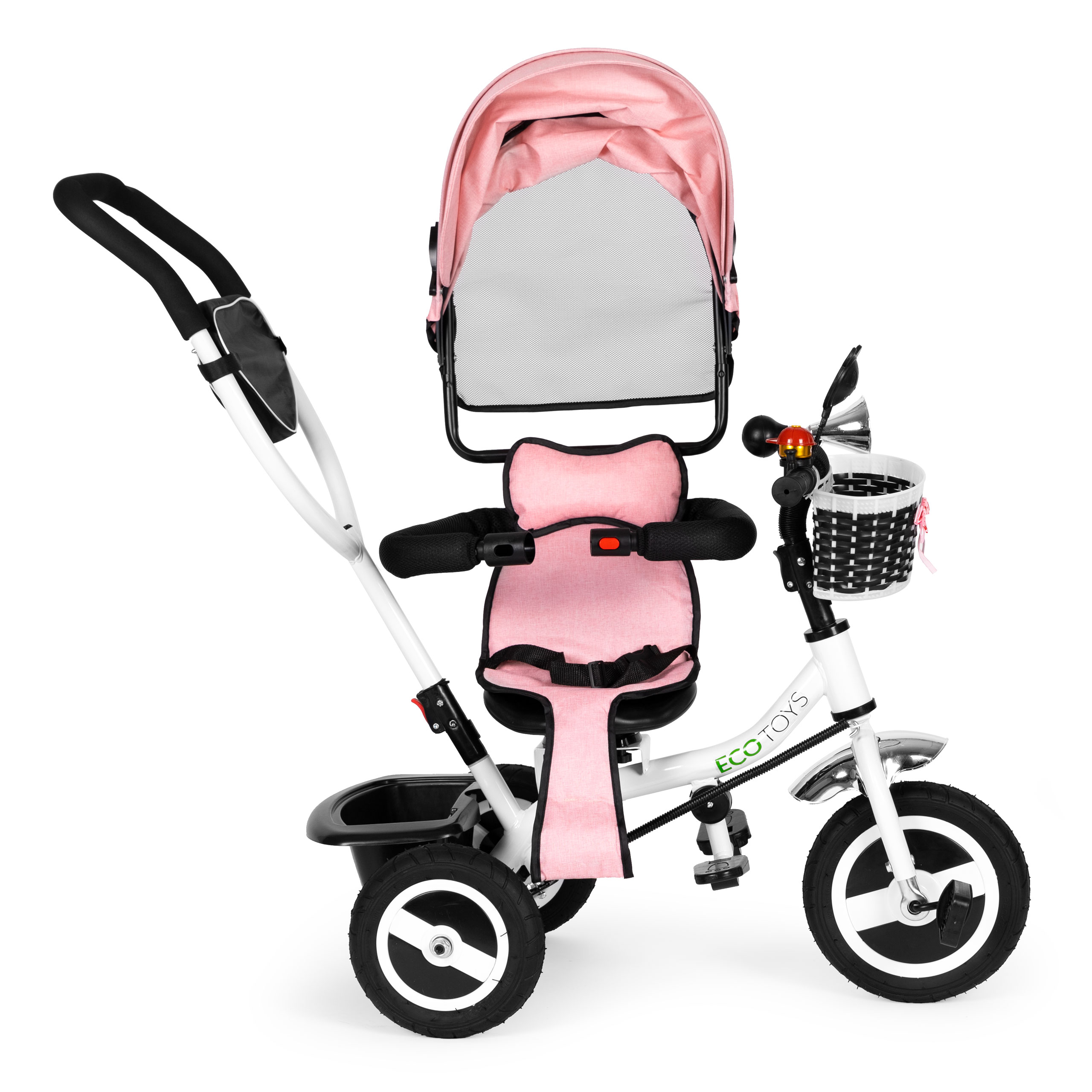 Rotacinis triratukas ecotoys, rožinis