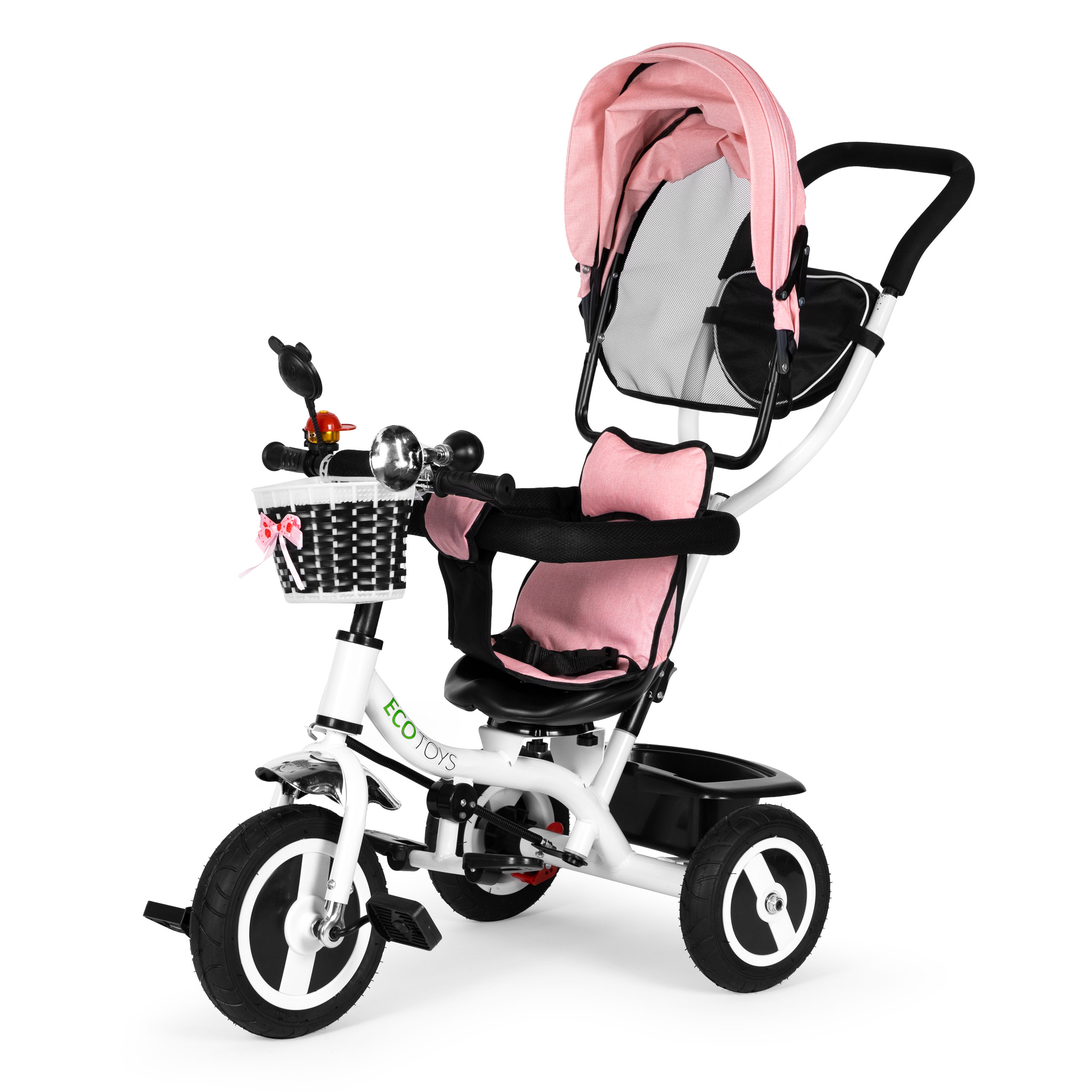 Rotacinis triratukas ecotoys, rožinis