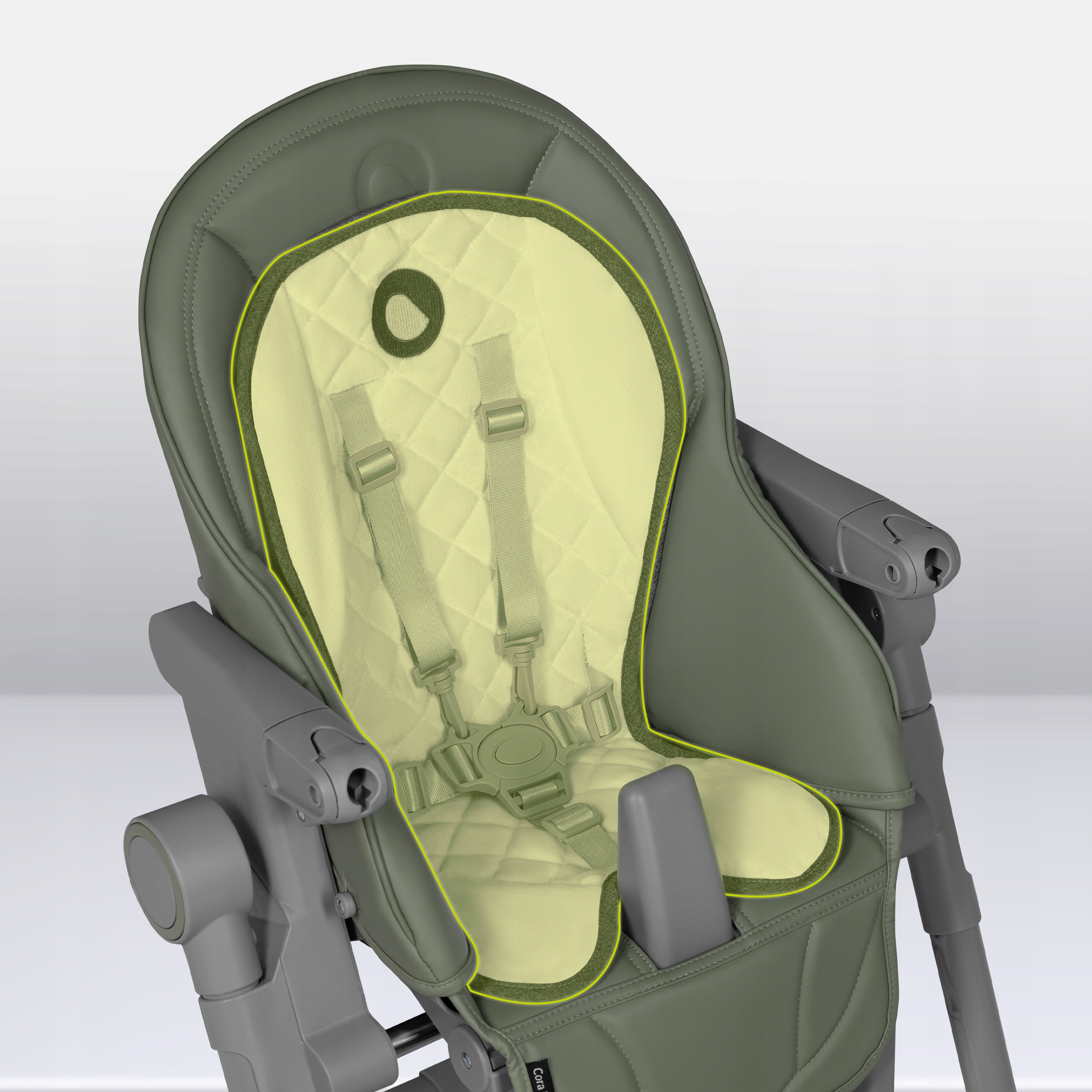 Maitinimo kėdutė lionelo cora plus, green olive