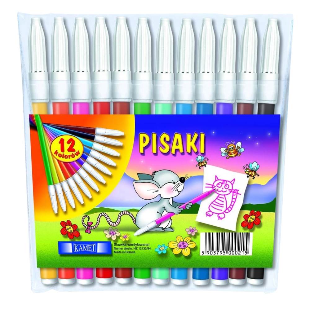 Flomasteriai KAMET, 12 spalvų