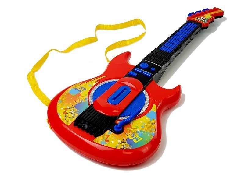Muzikos rinkinys 3 in 1: gitara, klaviatūra, mikrofonas 1