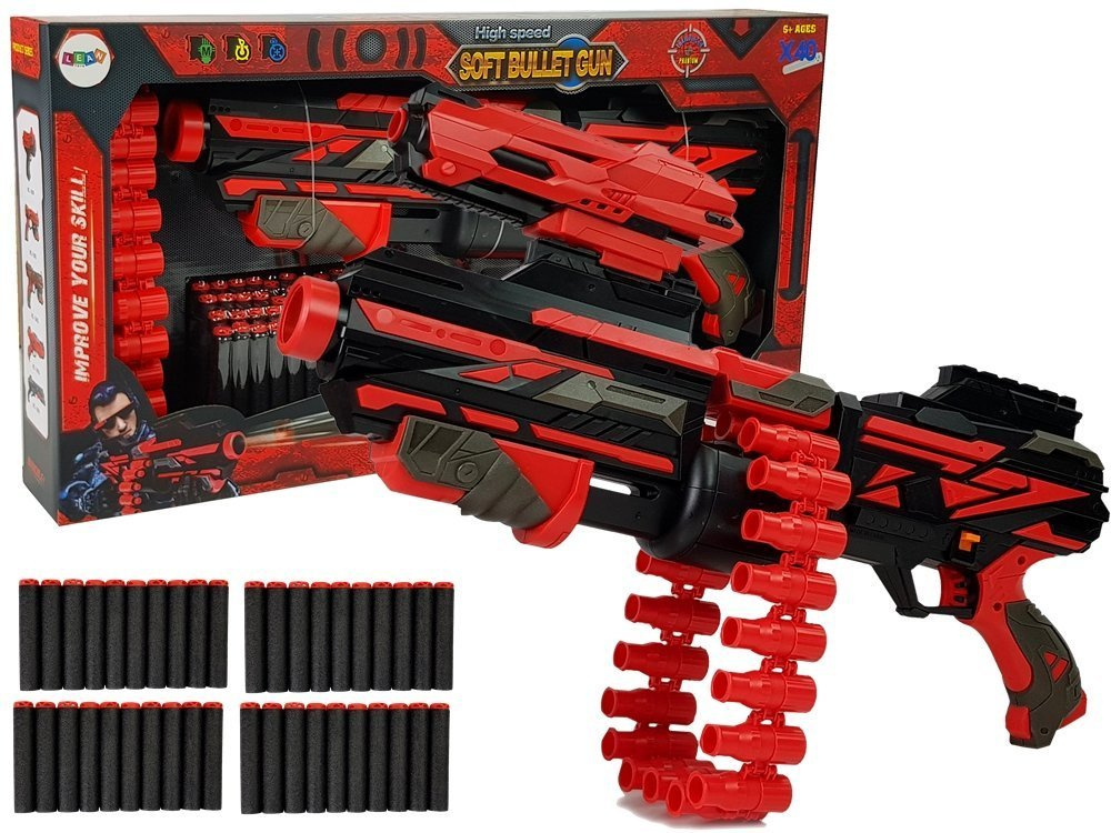 Pistoletas lean toys soft bullet gun 40 putplasčio šovinių
