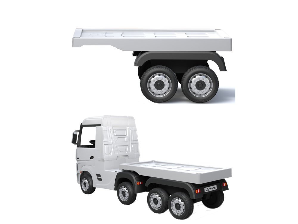 Elektromobilio priekaba vaikams mercedes actros hl358, balta