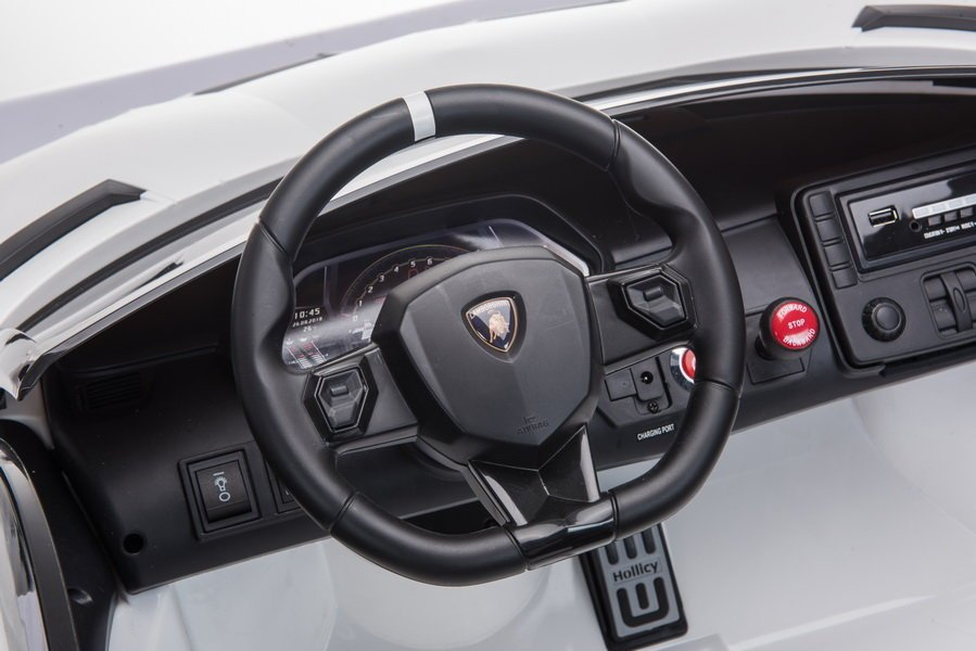 Dvivietis vaikiškas elektromobilis lean cars lamborghini aventador sx2028, baltas