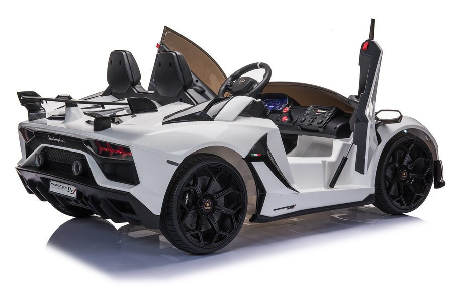 Dvivietis vaikiškas elektromobilis lean cars lamborghini aventador sx2028, baltas
