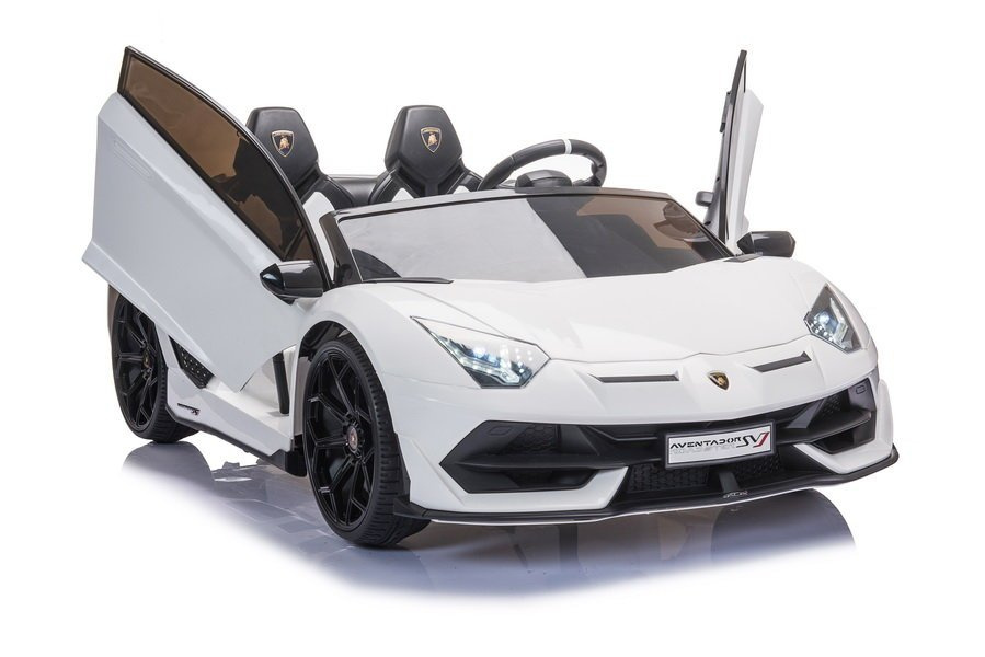 Dvivietis vaikiškas elektromobilis lean cars lamborghini aventador sx2028, baltas