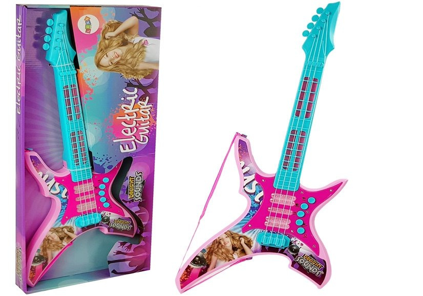 Vaikiška elektrinė gitara, rožinė