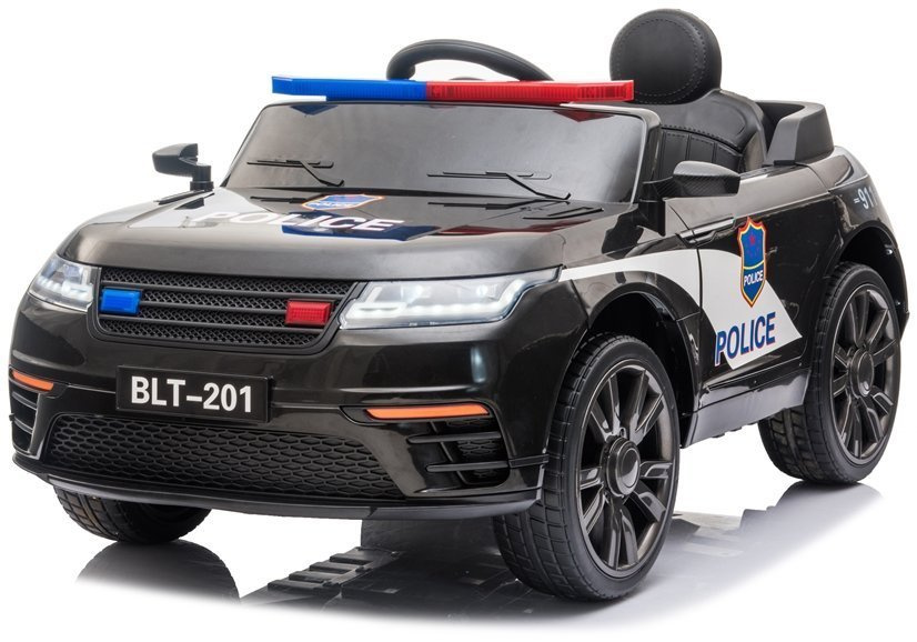 Vaikiškas policijos elektromobilis blt-201, juodas