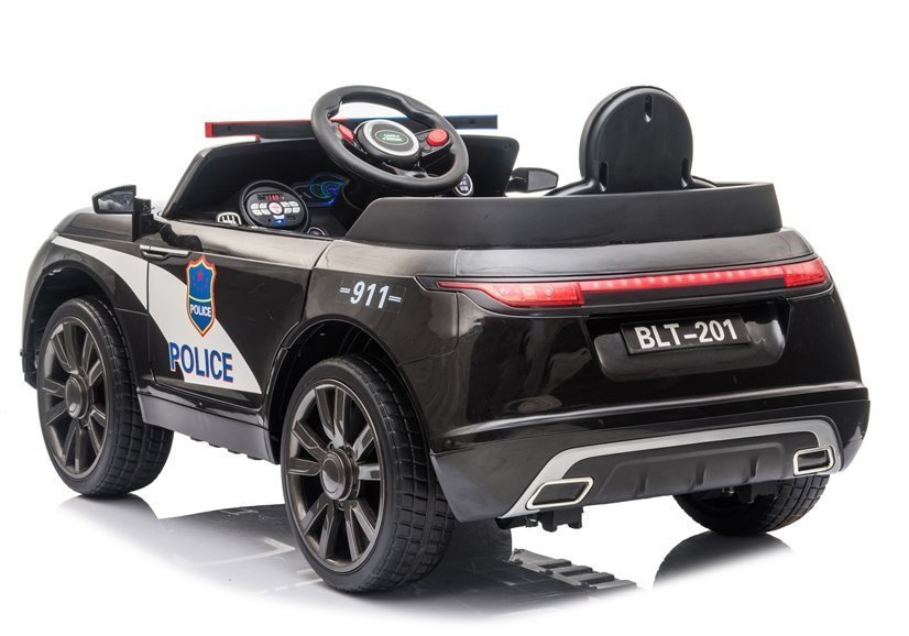 Vaikiškas policijos elektromobilis blt-201, juodas