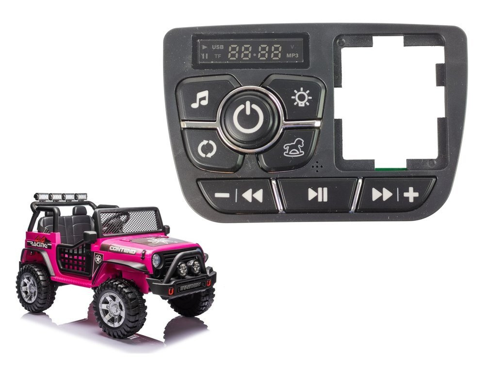 Muzikos skydelis elektromobiliui lean cars xmx618, juodas