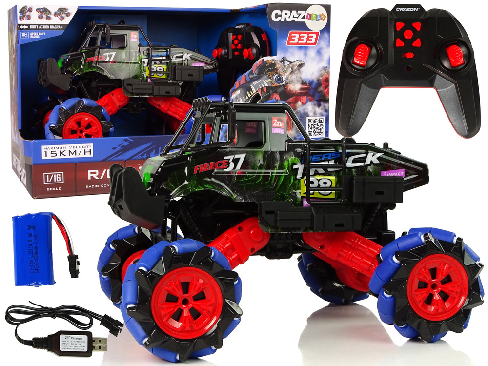 Radijo bangomis valdomas drift automobilis,žalias