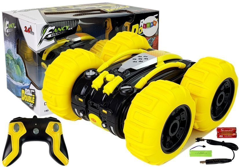Automobilis-amfibija su nuotolinio valdymo pultu 1:24, geltonas