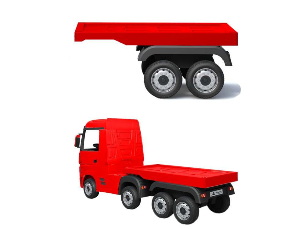 Automobilis su priekaba Mercedes Actros, raudona