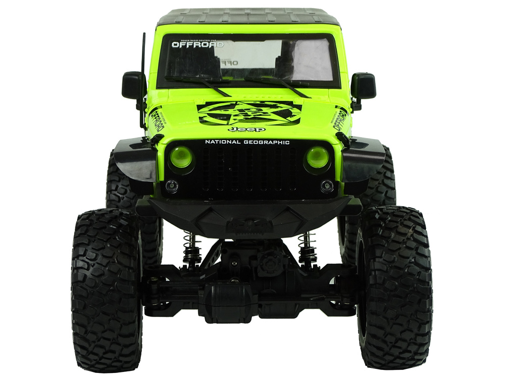 Rock crawler 2.4 ghz žalias 4x4 amortizatoriai