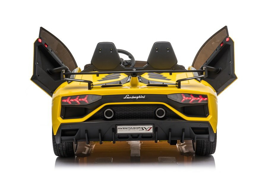 Dvivietis vaikiškas elektromobilis lean cars lamborghini aventador sx2028, geltonas