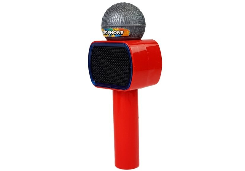Belaidis karaokė mikrofonas su Bluetooth, raudonas