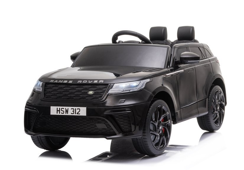 Dvivietis vaikiškas elektromobilis range rover juodas lakuotas