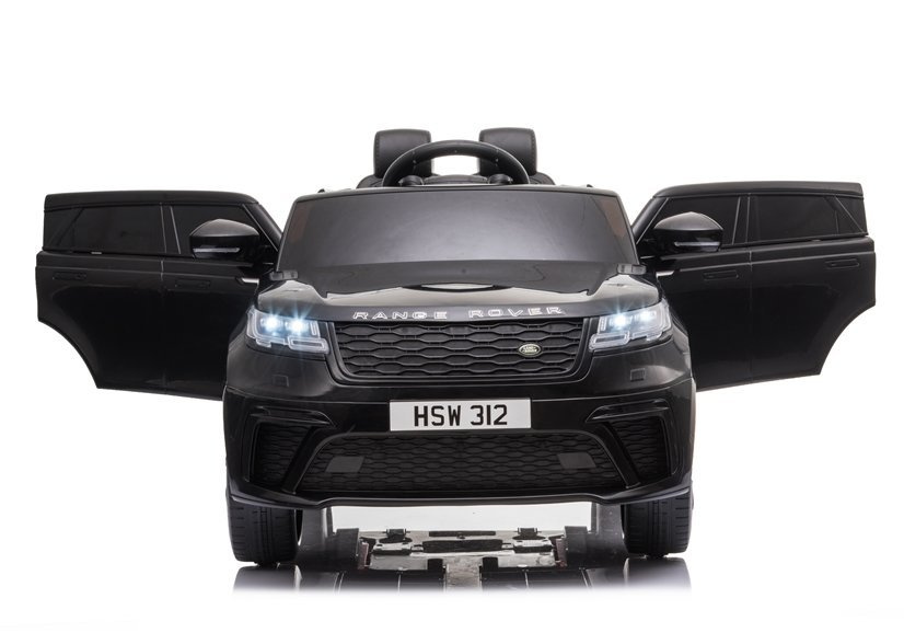 Dvivietis vaikiškas elektromobilis range rover juodas lakuotas