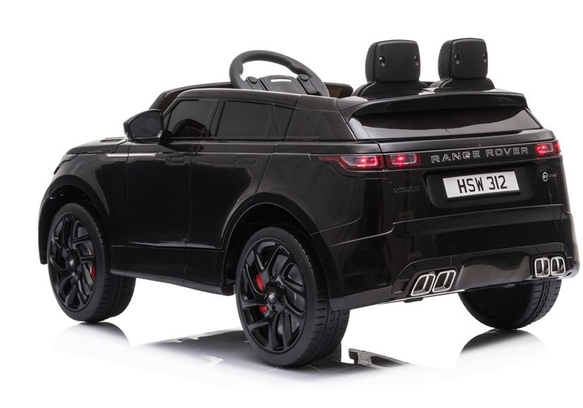 Dvivietis vaikiškas elektromobilis range rover juodas lakuotas