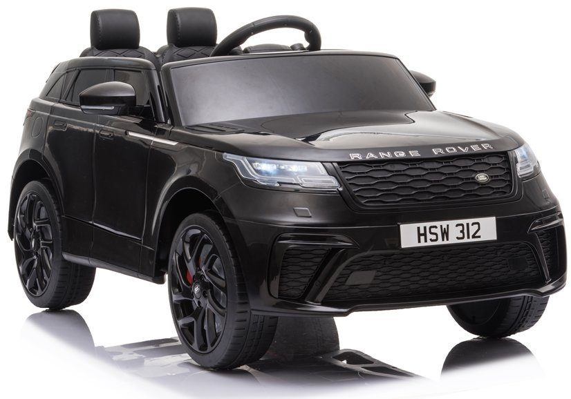 Dvivietis vaikiškas elektromobilis range rover juodas lakuotas