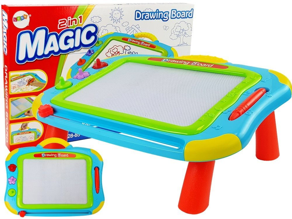 2-in-1 magiška piešimo lenta stalas