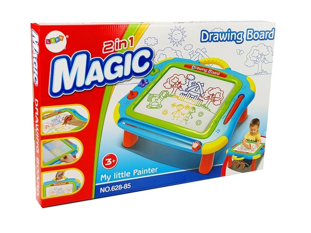 2-in-1 magiška piešimo lenta stalas