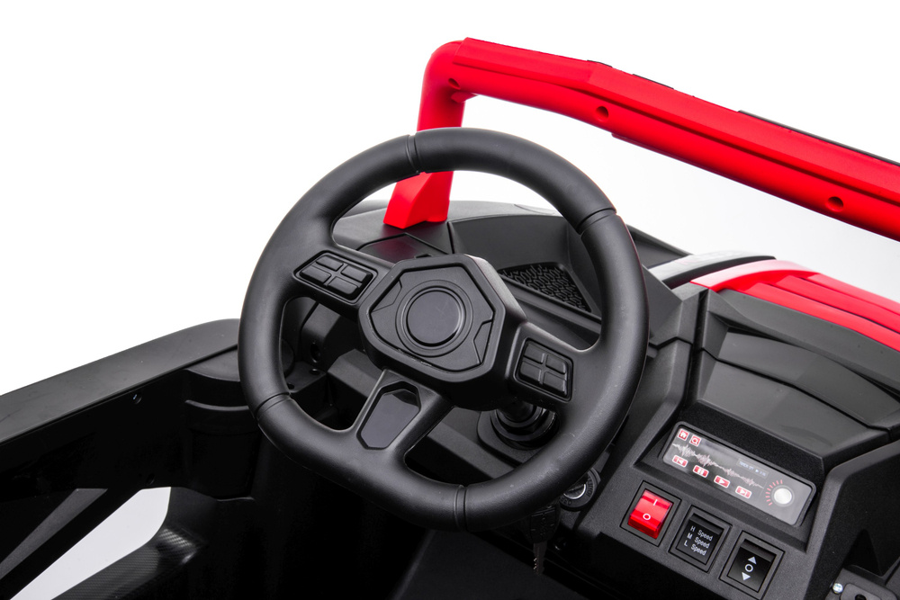 Dvivietis elektromobilis vaikams lean cars buggy a032, baltas