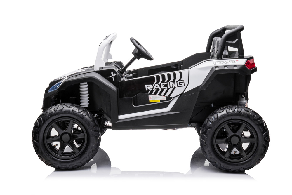 Dvivietis elektromobilis vaikams lean cars buggy a032, baltas