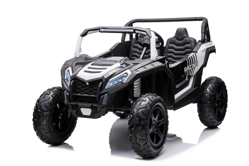 Dvivietis elektromobilis vaikams lean cars buggy a032, baltas