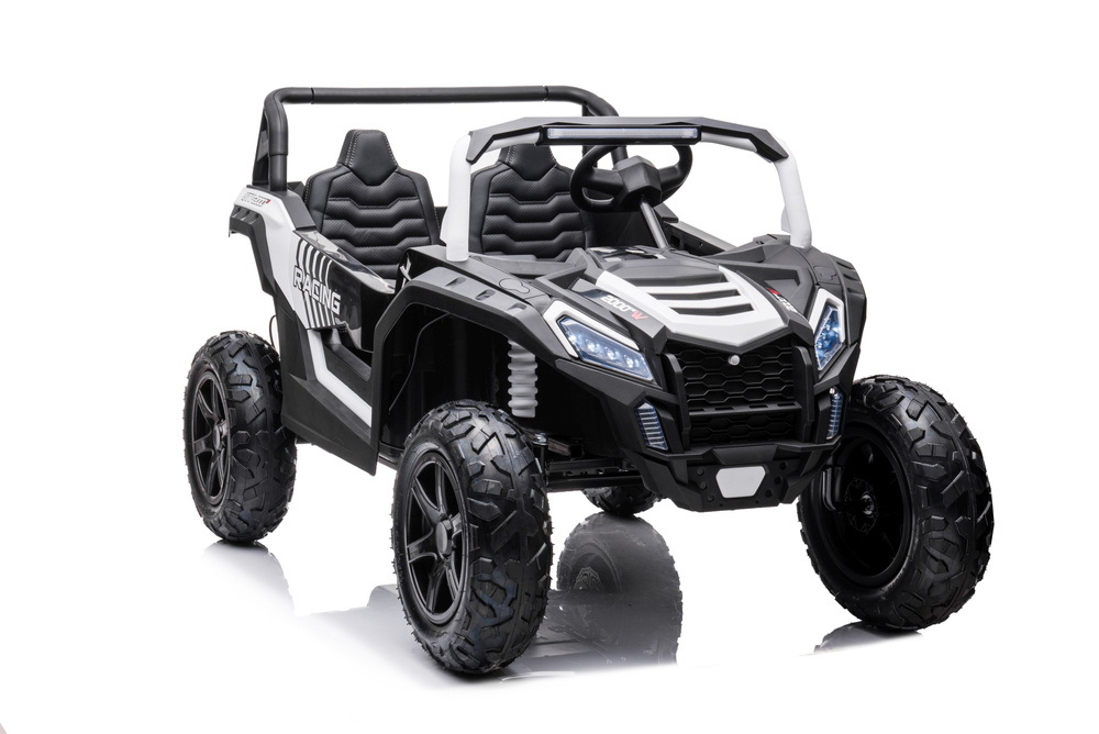 Dvivietis elektromobilis vaikams lean cars buggy a032, baltas