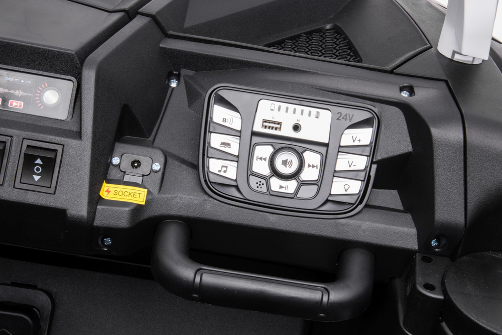 Dvivietis elektromobilis vaikams lean cars buggy a032, baltas