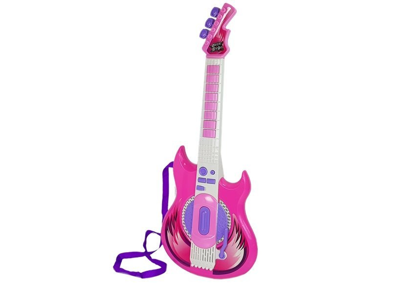 Gitara su mikrofonu ir stovu vaikams