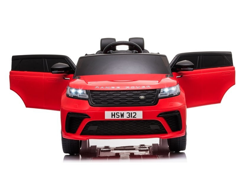 Dvivietis vaikiškas elektromobilis range rover raudonas lakuotas