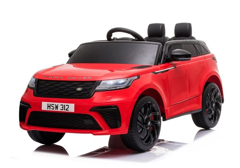 Dvivietis vaikiškas elektromobilis range rover raudonas lakuotas