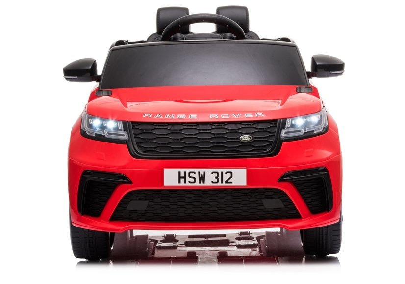 Dvivietis vaikiškas elektromobilis range rover raudonas lakuotas