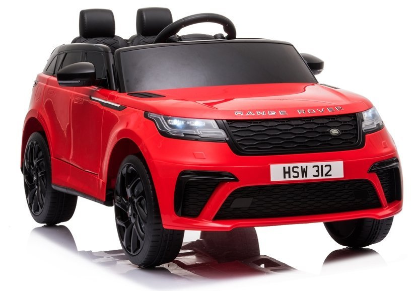 Dvivietis vaikiškas elektromobilis range rover raudonas lakuotas